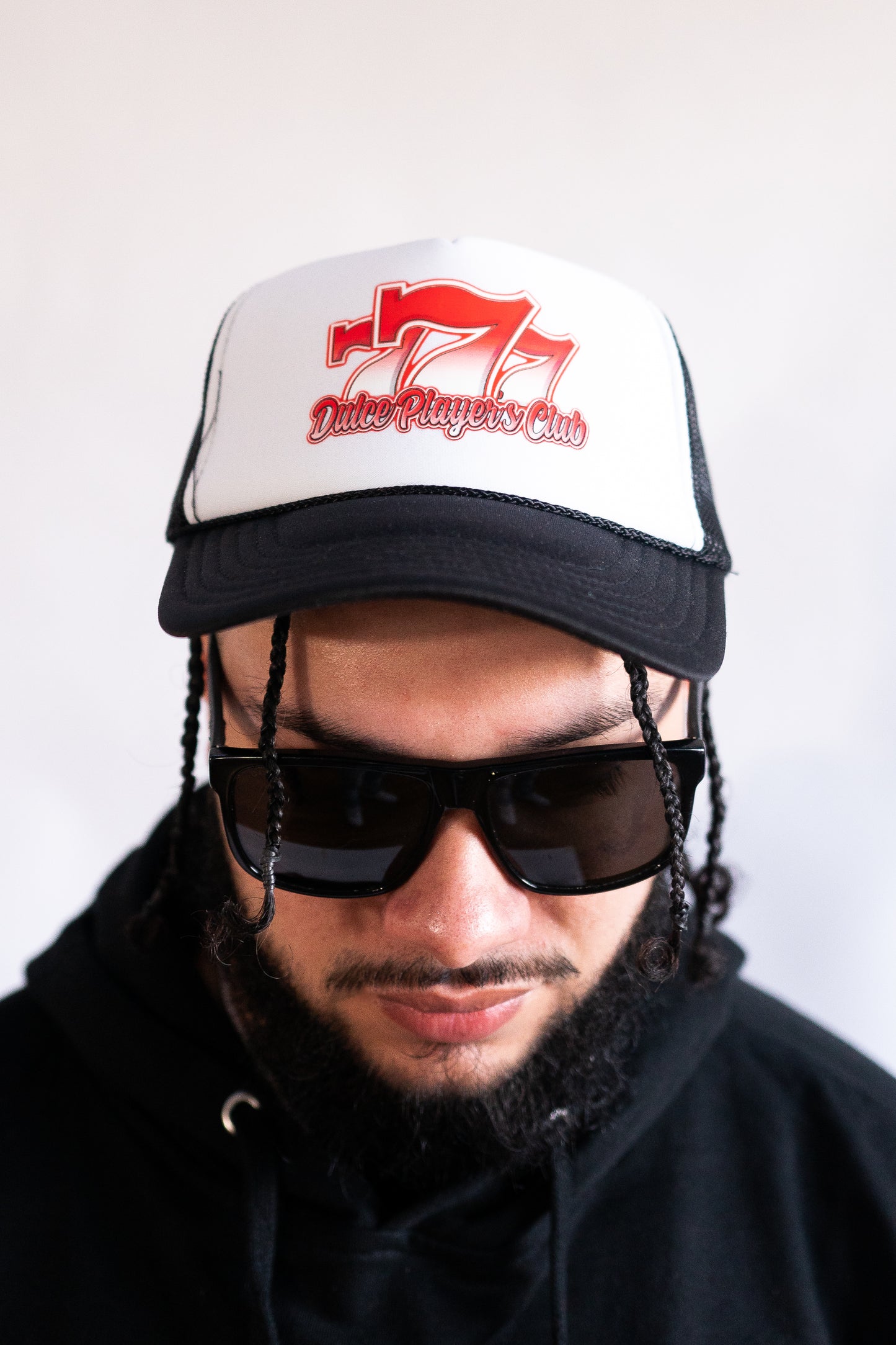 Red "777 Dulce Players Club" Trucker Hat