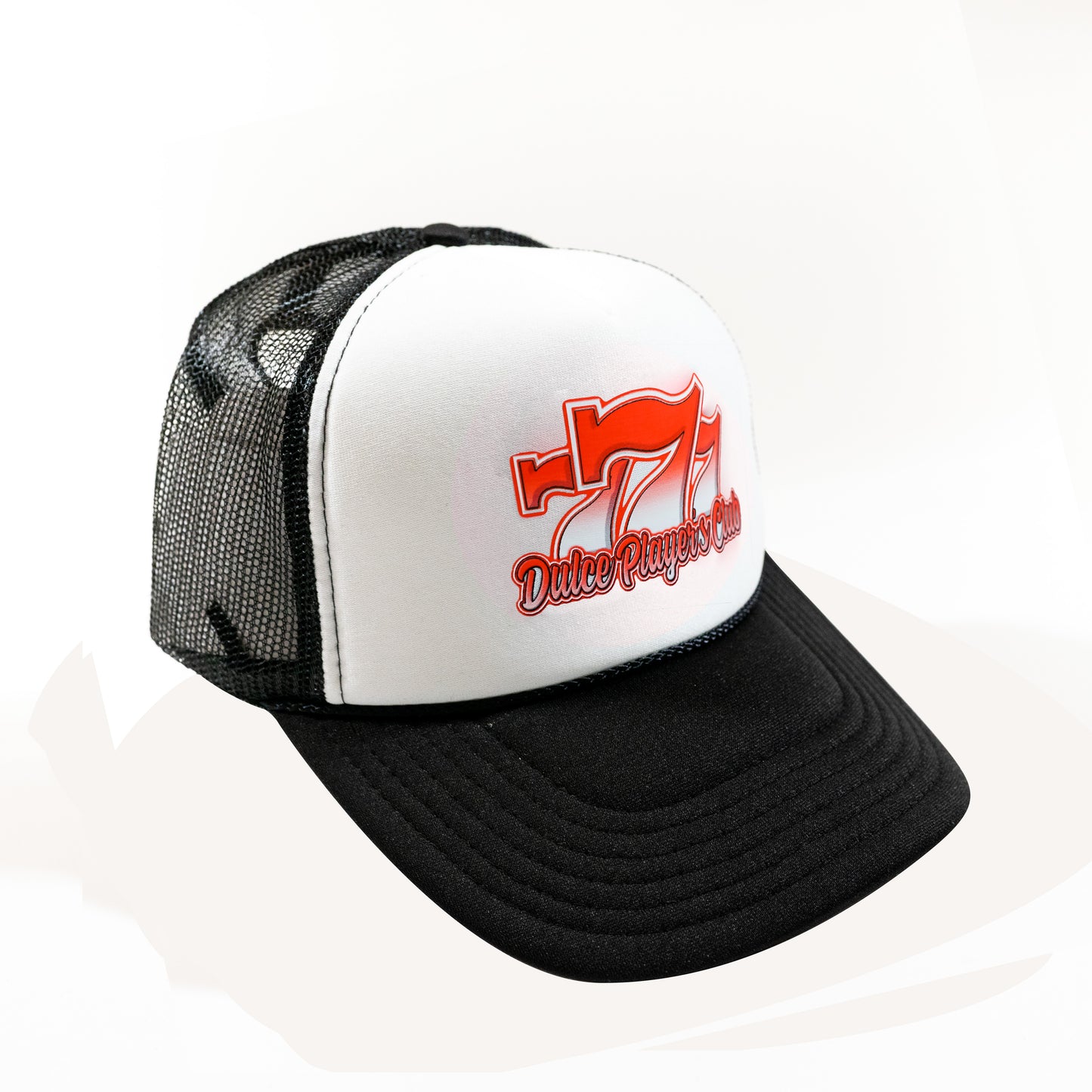 Red "777 Dulce Players Club" Trucker Hat